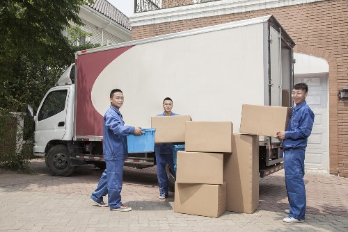 Professional movers assisting with a relocation in Canary Wharf