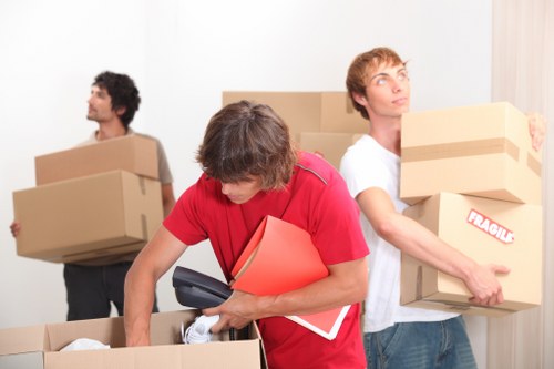 Eco-friendly packing materials used for office moves