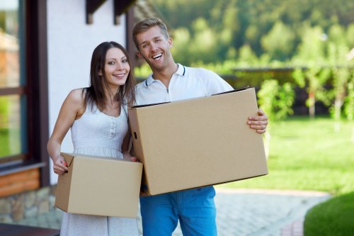 Expert packers organizing belongings for a move