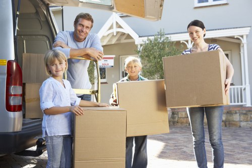 Local moving team ensuring safe transport of items